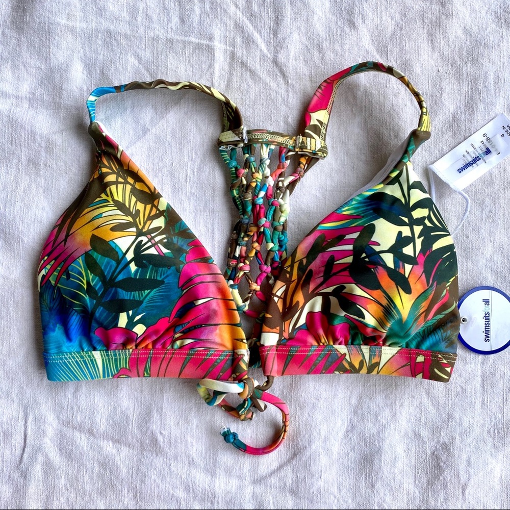 NWT Swimsuits For All Bright Racerback Bikini Top - Picture 2 of 7